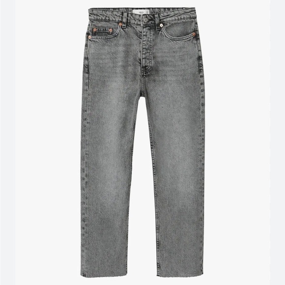 Mango Havana straight leg ankle jeans in gray - Picture 2 of 6